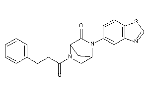2-(1,3-benzothiazol-5-yl)-5-hydrocinnamoyl-2,5-diazabicyclo[2.2.1]heptan-3-one
