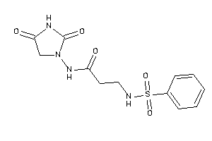 3-(benzenesulfonamido)-N-(2,4-diketoimidazolidin-1-yl)propionamide