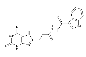 N'-[3-(2,6-diketo-3,7-dihydropurin-8-yl)propanoyl]-1H-indole-3-carbohydrazide