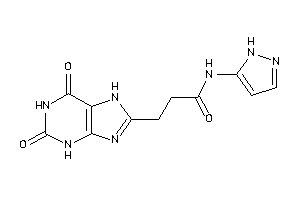 3-(2,6-diketo-3,7-dihydropurin-8-yl)-N-(1H-pyrazol-5-yl)propionamide