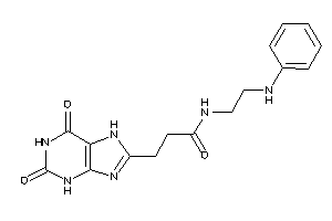 N-(2-anilinoethyl)-3-(2,6-diketo-3,7-dihydropurin-8-yl)propionamide