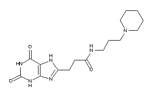 3-(2,6-diketo-3,7-dihydropurin-8-yl)-N-(3-piperidinopropyl)propionamide