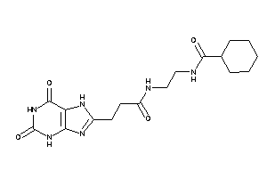 N-[2-[3-(2,6-diketo-3,7-dihydropurin-8-yl)propanoylamino]ethyl]cyclohexanecarboxamide