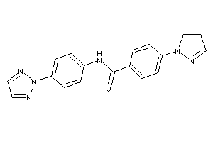 4-pyrazol-1-yl-N-[4-(triazol-2-yl)phenyl]benzamide