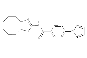 N-(4,5,6,7,8,9-hexahydrocycloocta[d]thiazol-2-yl)-4-pyrazol-1-yl-benzamide