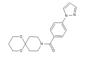 7,11-dioxa-3-azaspiro[5.5]undecan-3-yl-(4-pyrazol-1-ylphenyl)methanone