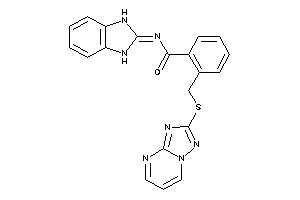 Image of N-(1,3-dihydrobenzimidazol-2-ylidene)-2-[([1,2,4]triazolo[1,5-a]pyrimidin-2-ylthio)methyl]benzamide