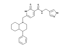 Image of 2-keto-6-[(4-phenyl-3,4,4a,5,6,7,8,8a-octahydro-2H-quinolin-1-yl)methyl]-N-(1H-pyrazol-4-ylmethyl)-1H-pyridine-3-carboxamide