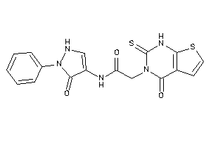 N-(5-keto-1-phenyl-3-pyrazolin-4-yl)-2-(4-keto-2-thioxo-1H-thieno[2,3-d]pyrimidin-3-yl)acetamide