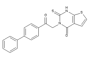 3-[2-keto-2-(4-phenylphenyl)ethyl]-2-thioxo-1H-thieno[2,3-d]pyrimidin-4-one