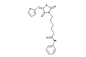 6-[4-keto-5-(2-thenylidene)-2-thioxo-thiazolidin-3-yl]-N-phenyl-hexanamide