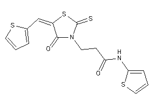 3-[4-keto-5-(2-thenylidene)-2-thioxo-thiazolidin-3-yl]-N-(2-thienyl)propionamide