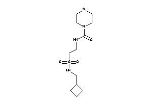 N-[2-(cyclobutylmethylsulfamoyl)ethyl]thiomorpholine-4-carboxamide