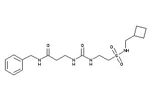 N-benzyl-3-[2-(cyclobutylmethylsulfamoyl)ethylcarbamoylamino]propionamide