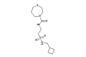 N-[2-(cyclobutylmethylsulfamoyl)ethyl]-1,4-thiazepane-4-carboxamide