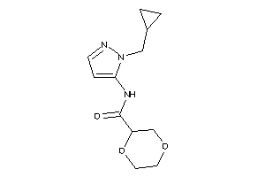 N-[2-(cyclopropylmethyl)pyrazol-3-yl]-1,4-dioxane-2-carboxamide