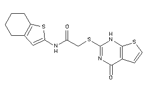 Image of 2-[(4-keto-1H-thieno[2,3-d]pyrimidin-2-yl)thio]-N-(4,5,6,7-tetrahydrobenzothiophen-2-yl)acetamide