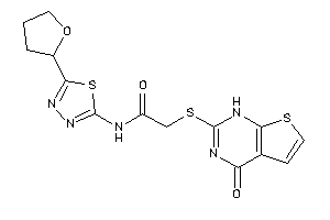 2-[(4-keto-1H-thieno[2,3-d]pyrimidin-2-yl)thio]-N-[5-(tetrahydrofuryl)-1,3,4-thiadiazol-2-yl]acetamide