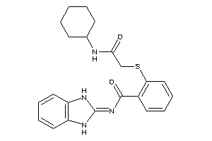 Image of 2-[[2-(cyclohexylamino)-2-keto-ethyl]thio]-N-(1,3-dihydrobenzimidazol-2-ylidene)benzamide