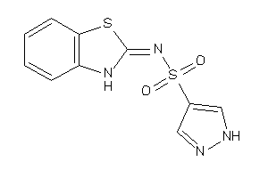 N-(3H-1,3-benzothiazol-2-ylidene)-1H-pyrazole-4-sulfonamide