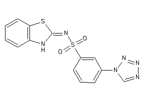 N-(3H-1,3-benzothiazol-2-ylidene)-3-(tetrazol-1-yl)benzenesulfonamide