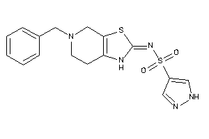 N-(5-benzyl-1,4,6,7-tetrahydrothiazolo[5,4-c]pyridin-2-ylidene)-1H-pyrazole-4-sulfonamide