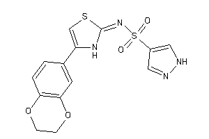 N-[4-(2,3-dihydro-1,4-benzodioxin-6-yl)-4-thiazolin-2-ylidene]-1H-pyrazole-4-sulfonamide