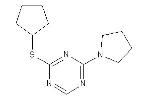 2-(cyclopentylthio)-4-pyrrolidino-s-triazine