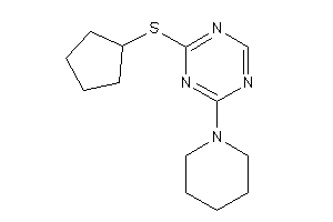 2-(cyclopentylthio)-4-piperidino-s-triazine