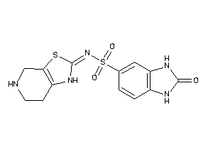 2-keto-N-(4,5,6,7-tetrahydro-1H-thiazolo[5,4-c]pyridin-2-ylidene)-1,3-dihydrobenzimidazole-5-sulfonamide