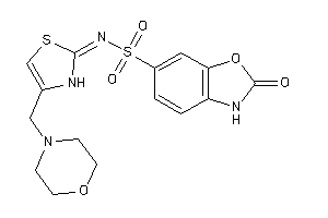 2-keto-N-[4-(morpholinomethyl)-4-thiazolin-2-ylidene]-3H-1,3-benzoxazole-6-sulfonamide