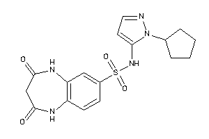 N-(2-cyclopentylpyrazol-3-yl)-2,4-diketo-1,5-dihydro-1,5-benzodiazepine-8-sulfonamide