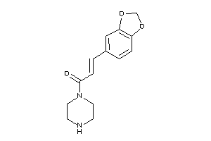 3-(1,3-benzodioxol-5-yl)-1-piperazino-prop-2-en-1-one