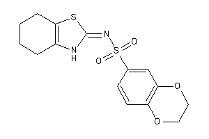 N-(4,5,6,7-tetrahydro-3H-1,3-benzothiazol-2-ylidene)-2,3-dihydro-1,4-benzodioxine-6-sulfonamide
