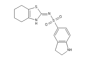 N-(4,5,6,7-tetrahydro-3H-1,3-benzothiazol-2-ylidene)indoline-5-sulfonamide