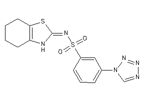 N-(4,5,6,7-tetrahydro-3H-1,3-benzothiazol-2-ylidene)-3-(tetrazol-1-yl)benzenesulfonamide