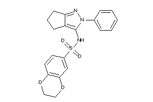 N-(2-phenyl-5,6-dihydro-4H-cyclopenta[c]pyrazol-3-yl)-2,3-dihydro-1,4-benzodioxine-6-sulfonamide