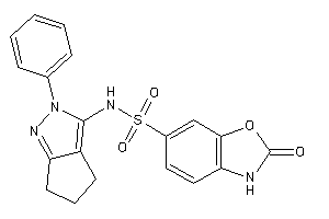 2-keto-N-(2-phenyl-5,6-dihydro-4H-cyclopenta[c]pyrazol-3-yl)-3H-1,3-benzoxazole-6-sulfonamide