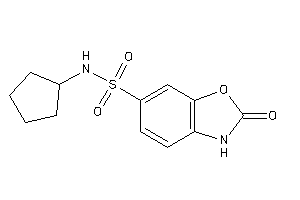 N-cyclopentyl-2-keto-3H-1,3-benzoxazole-6-sulfonamide