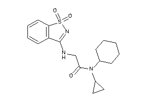 N-cyclohexyl-N-cyclopropyl-2-[(1,1-diketo-1,2-benzothiazol-3-yl)amino]acetamide