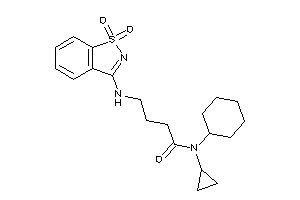 N-cyclohexyl-N-cyclopropyl-4-[(1,1-diketo-1,2-benzothiazol-3-yl)amino]butyramide