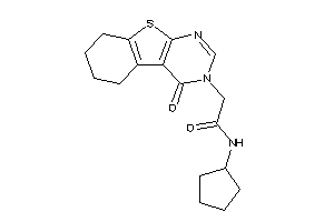 N-cyclopentyl-2-(4-keto-5,6,7,8-tetrahydrobenzothiopheno[2,3-d]pyrimidin-3-yl)acetamide