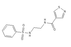 N-[2-(benzenesulfonamido)ethyl]isothiazole-4-carboxamide