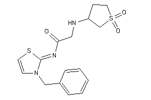 N-(3-benzyl-4-thiazolin-2-ylidene)-2-[(1,1-diketothiolan-3-yl)amino]acetamide