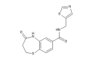 4-keto-N-(thiazol-5-ylmethyl)-3,5-dihydro-2H-1,5-benzothiazepine-7-carboxamide