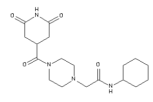 N-cyclohexyl-2-[4-(2,6-diketoisonipecotoyl)piperazino]acetamide