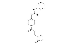 N-cyclohexyl-2-[4-[3-(2-ketothiazolidin-3-yl)propanoyl]piperazino]acetamide