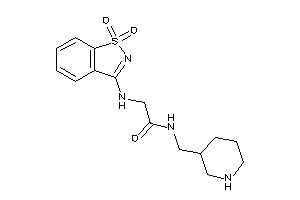 2-[(1,1-diketo-1,2-benzothiazol-3-yl)amino]-N-(3-piperidylmethyl)acetamide