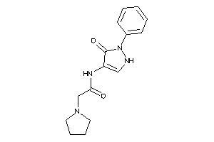 N-(5-keto-1-phenyl-3-pyrazolin-4-yl)-2-pyrrolidino-acetamide