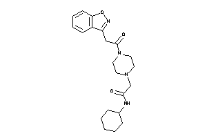 N-cyclohexyl-2-[4-(2-indoxazen-3-ylacetyl)piperazino]acetamide